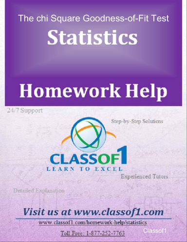 The chi Square Goodness-of-Fit Test