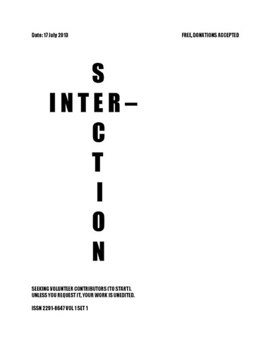 Intersection - ISSN 2291-8647 Vol 1 Set 1