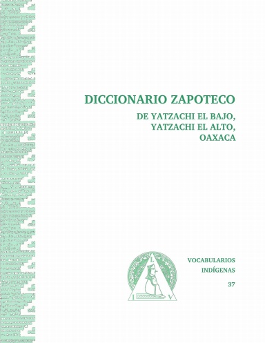 Diccionario Zapoteco de Yatzachi
