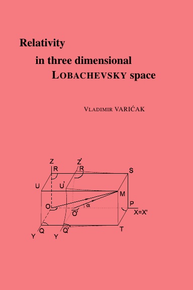 Relativity in three dimensional Lobachevsky space