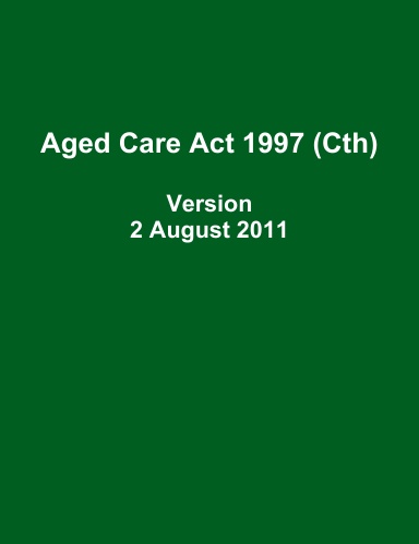 Aged Care Act 1997