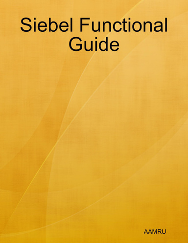 Siebel Functional Guide