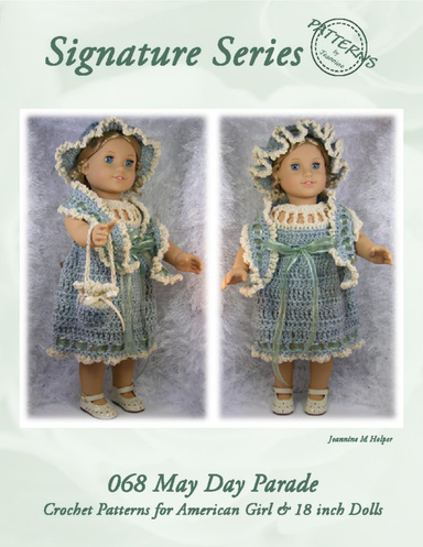 068 May Day Dress Crochet Pattern for American Girl and other 18 inch dolls