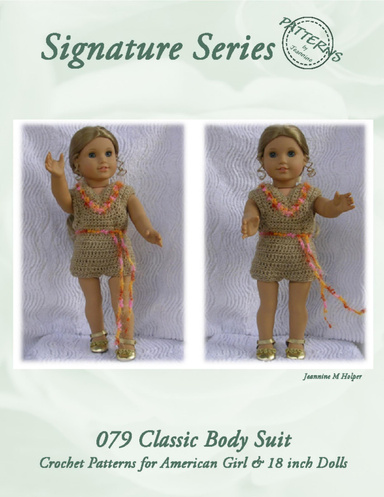 079 Body Suit Basics Crochet Pattern for American Girl and other 18 inch dolls