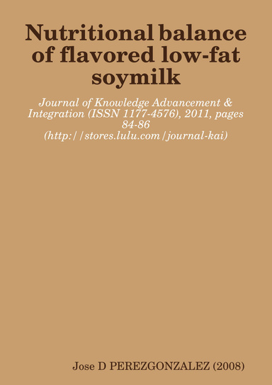 Nutritional balance of flavored low-fat soymilk