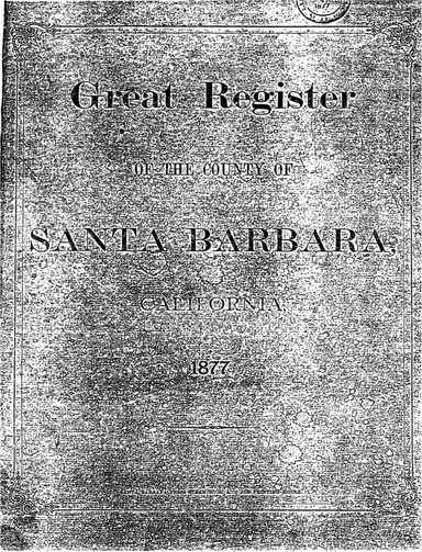 Great RegisterSanta Barbara 1877