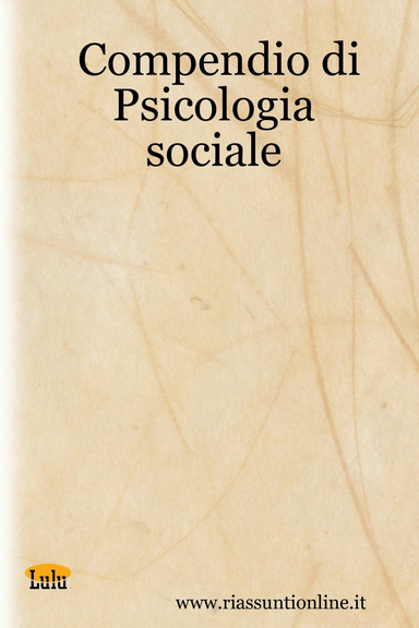 Compendio di Psicologia sociale