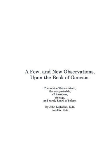Upon Genesis