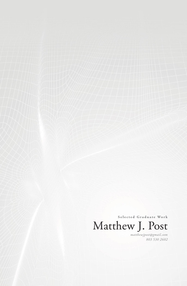 Selected Graduate Work:  Matthew J. Post