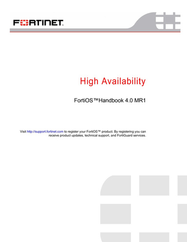 FortiOS Handbook: High Availability