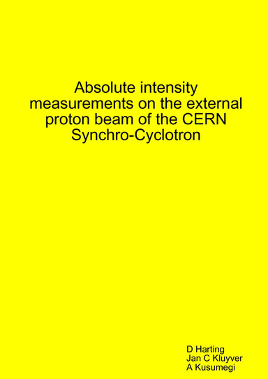 Absolute intensity measurements on the external proton beam of the CERN Synchro-Cyclotron