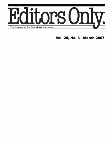 Editors Only for March 2007