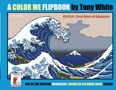 A COLOR ME FLIPBOOK: HOKUSAI 'GREAT WAVE OFF KANAGAWA'