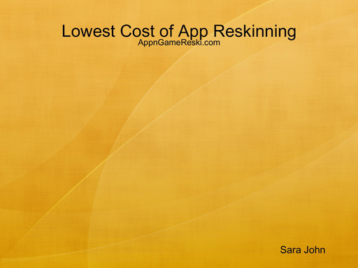 Lowest Cost of App Reskinning - AppnGameReski.com