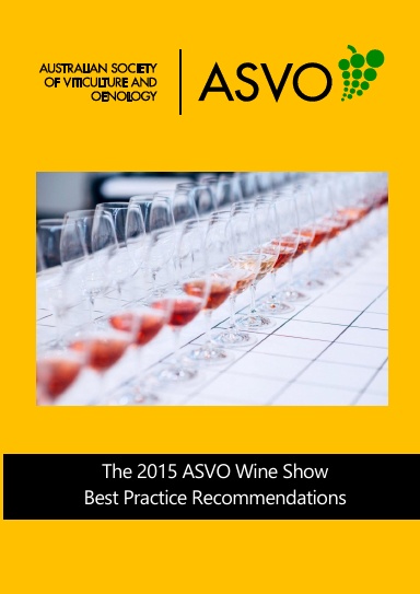 2015 ASVO Wine Show Best Practice Recommendations