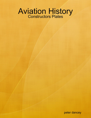 Aviation History - Constructors Plates