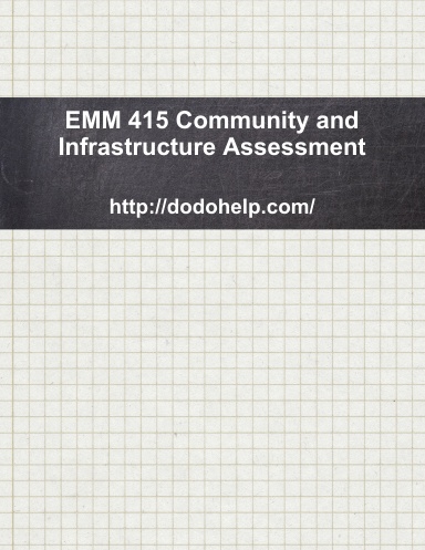 EMM 415 Community and Infrastructure Assessment