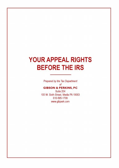 Appeal Rights Before the IRS