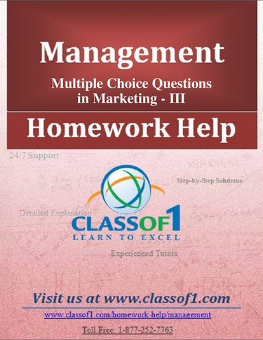 Multiple Choice Questions on Marketing - III