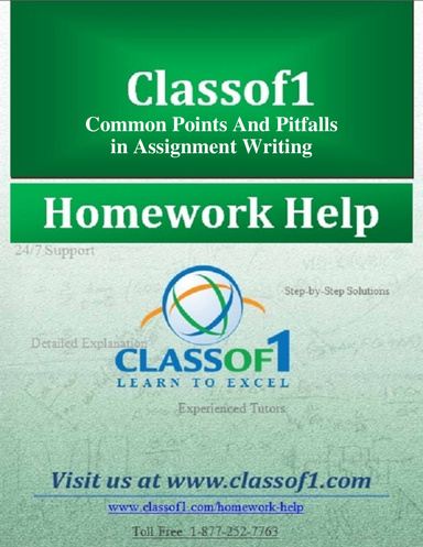 Common Points And Pitfalls in Assignment Writing