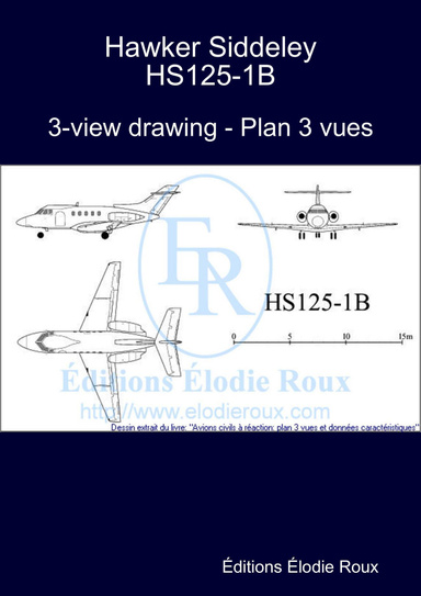 3-view drawing - Plan 3 vues - Hawker Siddeley HS125-1B
