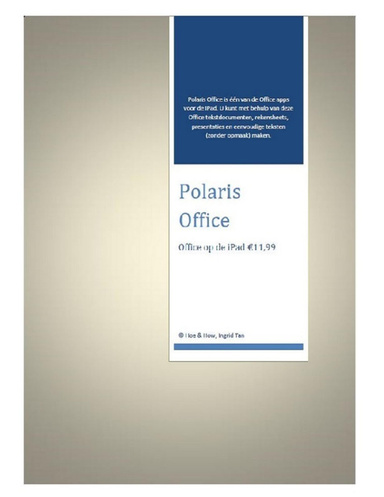 Polaris Office voor de iPad