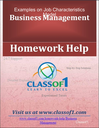 Examples on Job Characteristics Model