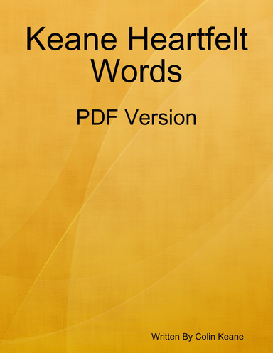 Keane Heartfelt Words - PDF