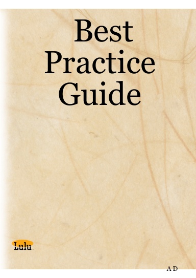 Best Practice Guide