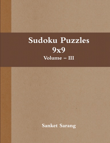 Sudoku Puzzles 9x9 Vol – III