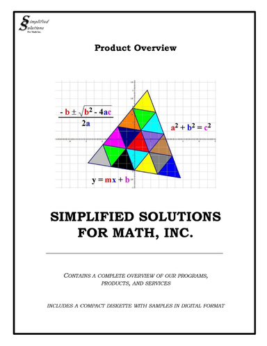 eProduct Overview Simplified Solutions for Math