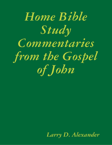 Home Bible Study Commentaries from the Gospel of John