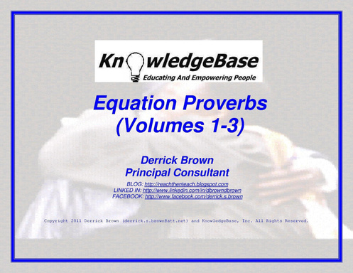 Equation Proverbs  (Volumes 1-3)