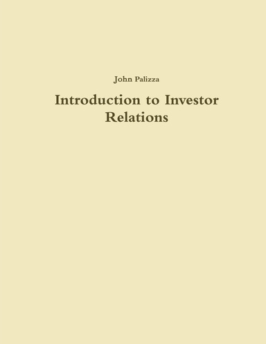 Introduction to Investor Relations