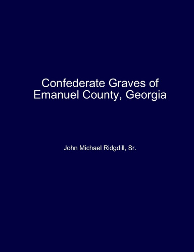 Confederate Graves of Emanuel County, Georgia