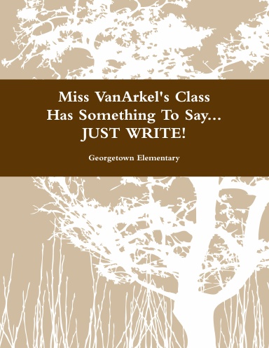 Mrs. VanArkel's Class Has Something To Say...JUST WRITE!