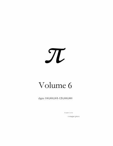 π : volume 6