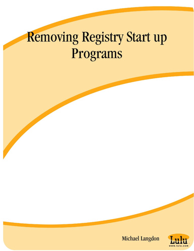 Removing Registry Start up Programs