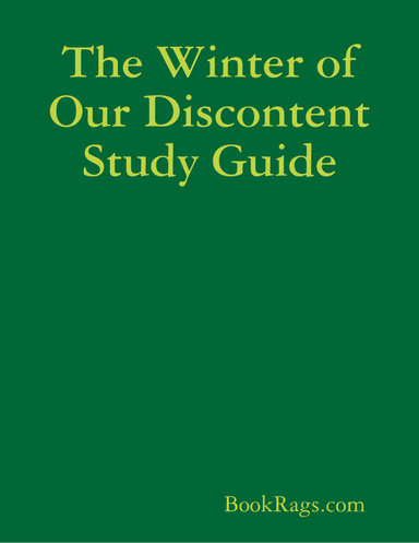 The Winter of Our Discontent Study Guide