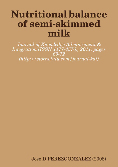 Nutritional balance of semi-skimmed milk