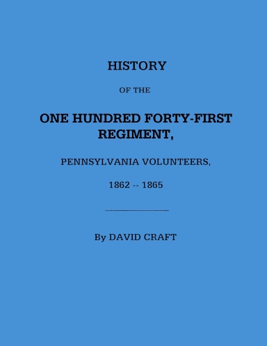 141st Pennsylvania Regiment 1885