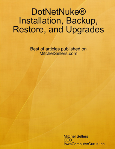 DotNetNuke Installation, Backup, Restore, and Upgrades