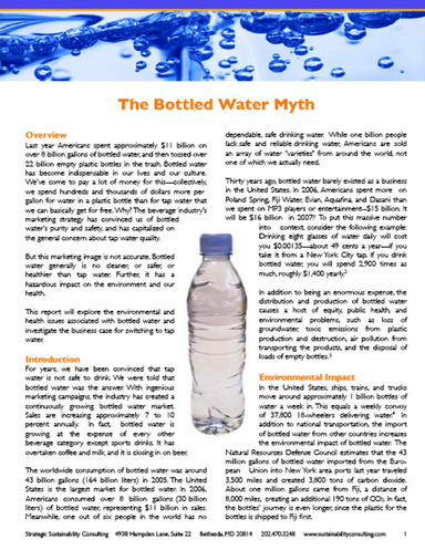 The Bottled Water Myth