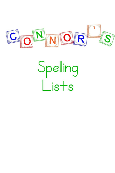 Connor's Spelling Book