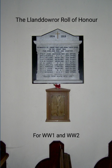The Llanddowror Roll of Honour
