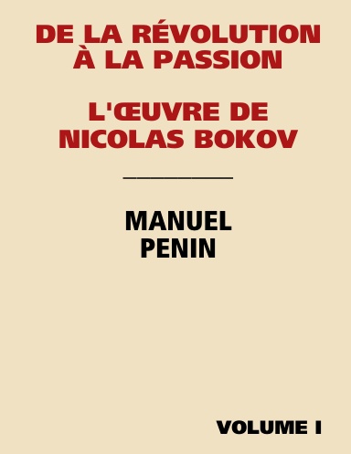 L'ŒUVRE DE NICOLAS BOKOV