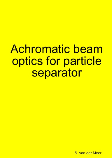 Achromatic beam optics for particle separator