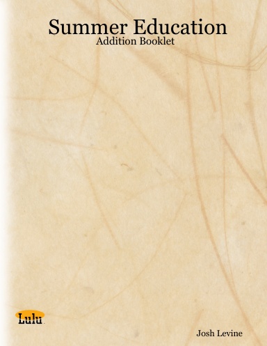 Summer Education: Addition Booklet