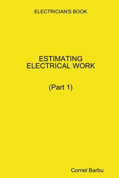ELECTRICIAN'S BOOK -ESTIMATING ELECTRICAL WORK