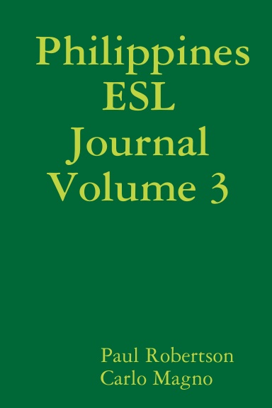 Philippines ESL Journal Volume 3